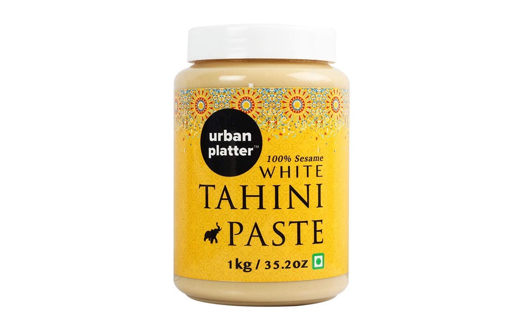 Urban Platter 100% Sesame White Tahini Paste   Plastic Jar  1 kilogram
